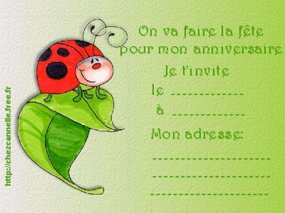 Cartes Invitation Anniversaire